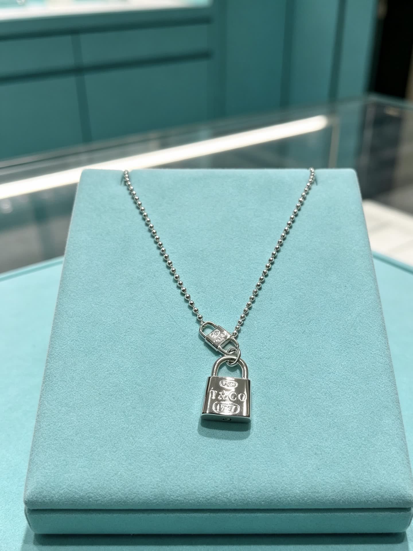 Tiffany & Co. Lock Charm Necklace